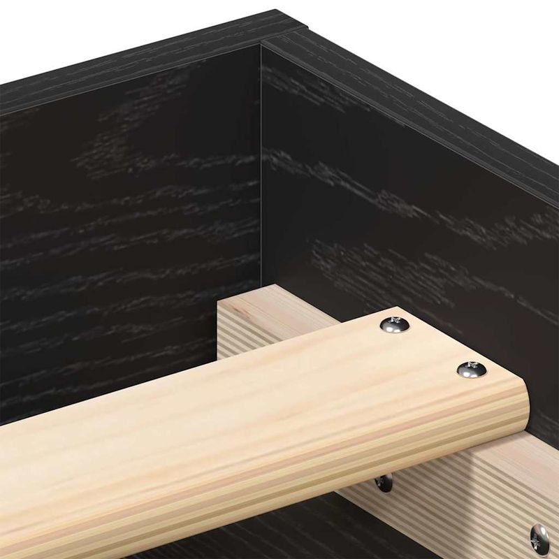 Casa si Gradina - Mobilier - Paturi si accesorii - Paturi - Cadru pat fara saltea, stejar negru, 150x200 cm, lemn prelucrat - Infinity.ro