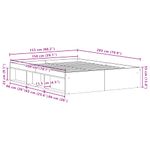 Casa si Gradina - Mobilier - Paturi si accesorii - Paturi - Cadru pat fara saltea, stejar negru, 150x200 cm, lemn prelucrat - Infinity.ro