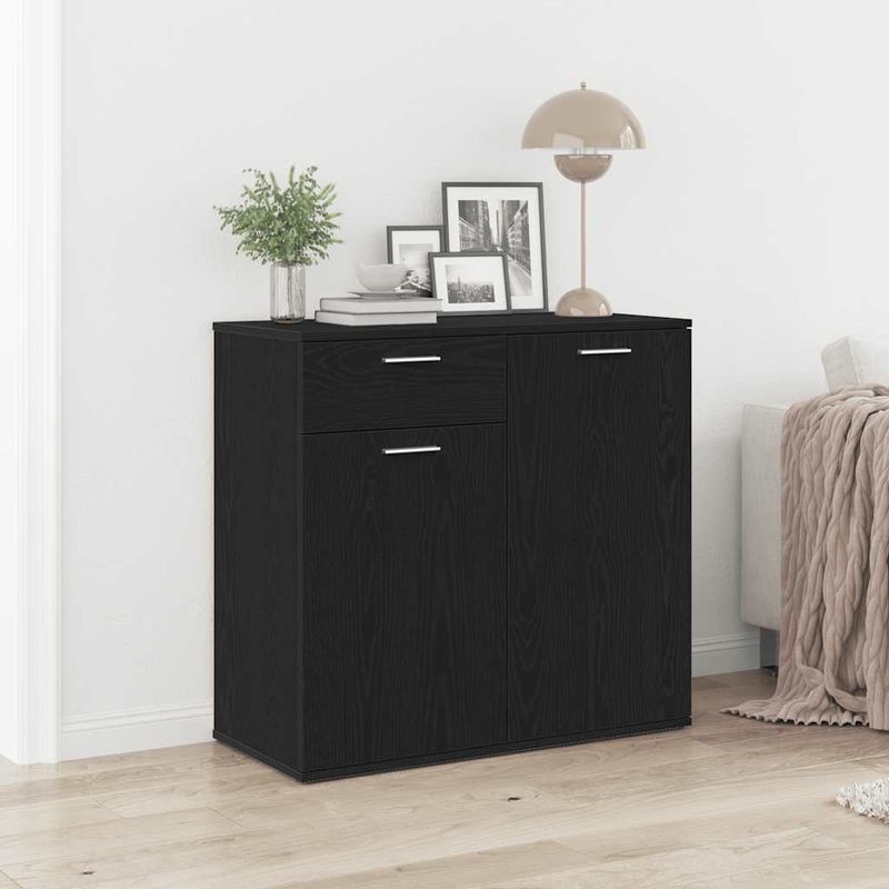 Casa si Gradina - Mobilier - Comode si corpuri - Comode - Servanta, stejar negru, 80x36 x75 cm, lemn prelucrat - Infinity.ro
