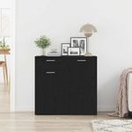 Casa si Gradina - Mobilier - Comode si corpuri - Comode - Servanta, stejar negru, 80x36 x75 cm, lemn prelucrat - Infinity.ro