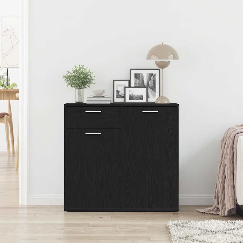Casa si Gradina - Mobilier - Comode si corpuri - Comode - Servanta, stejar negru, 80x36 x75 cm, lemn prelucrat - Infinity.ro