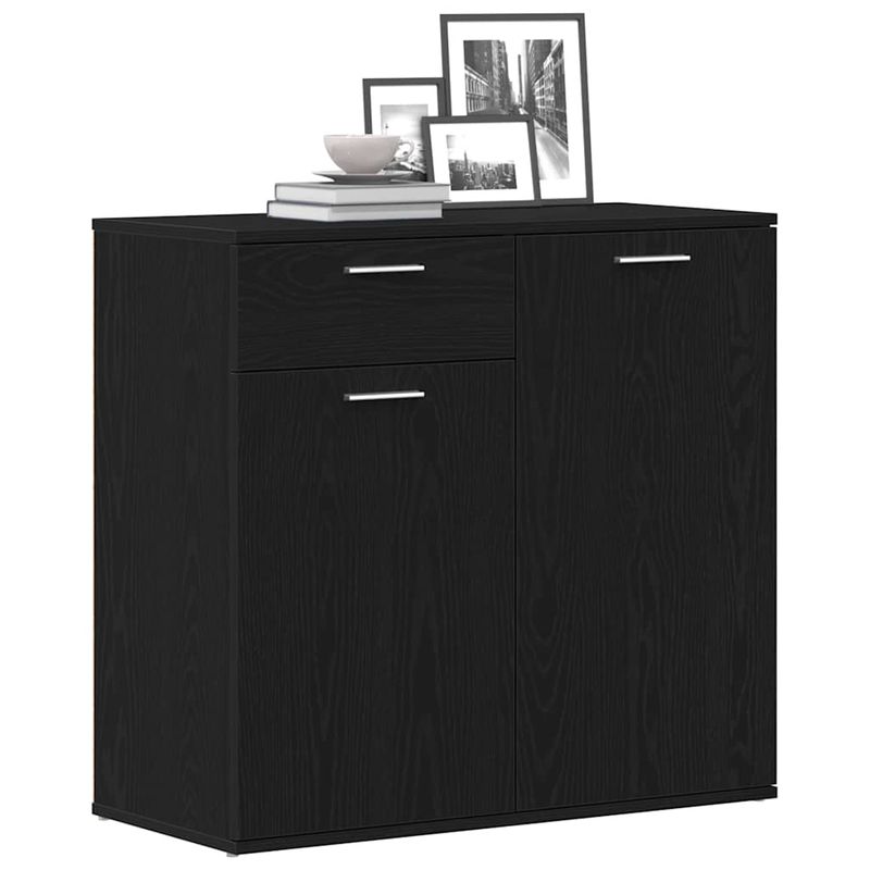 Casa si Gradina - Mobilier - Comode si corpuri - Comode - Servanta, stejar negru, 80x36 x75 cm, lemn prelucrat - Infinity.ro