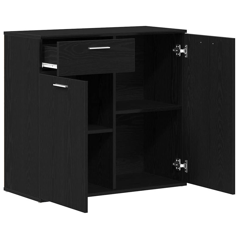 Casa si Gradina - Mobilier - Comode si corpuri - Comode - Servanta, stejar negru, 80x36 x75 cm, lemn prelucrat - Infinity.ro