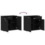 Casa si Gradina - Mobilier - Comode si corpuri - Comode - Servanta, stejar negru, 80x36 x75 cm, lemn prelucrat - Infinity.ro