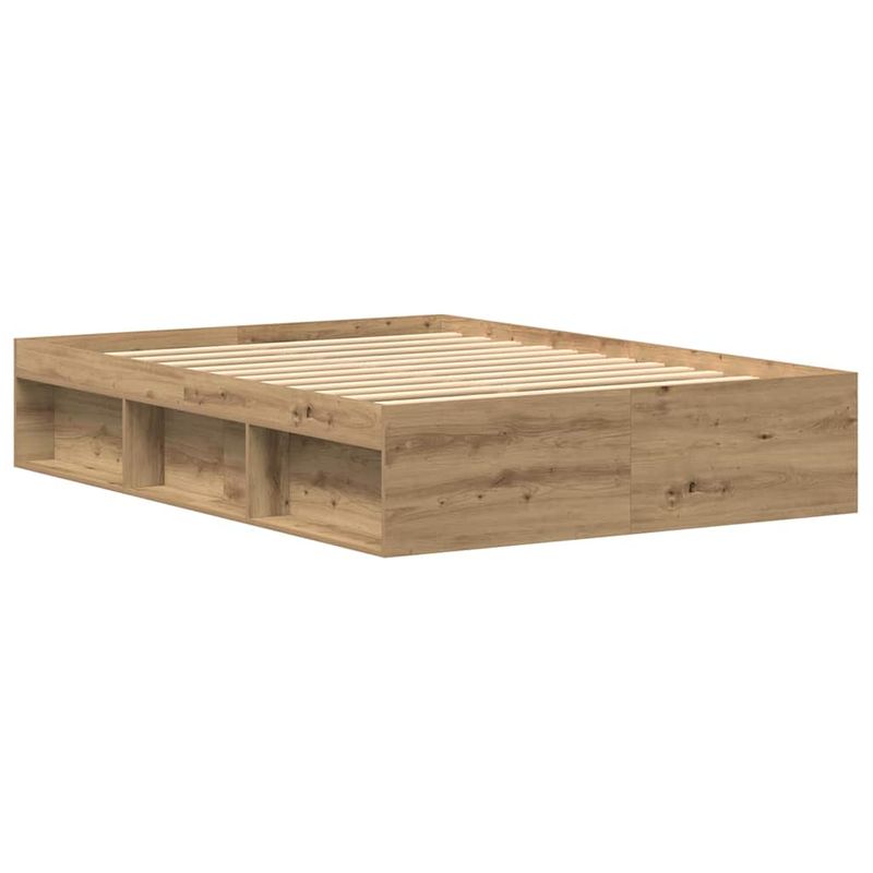 Casa si Gradina - Mobilier - Paturi si accesorii - Paturi - Cadru pat fara saltea Stejar Artisan 135x190cm Lemn prelucrat - Infinity.ro