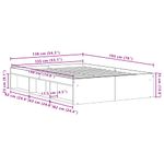 Casa si Gradina - Mobilier - Paturi si accesorii - Paturi - Cadru pat fara saltea Stejar Artisan 135x190cm Lemn prelucrat - Infinity.ro