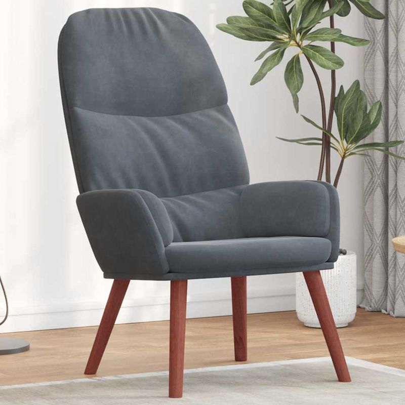 Casa si Gradina - Mobilier - Scaune si fotolii - Fotolii - Fotoliu de relaxare, gri inchis, catifea - Infinity.ro