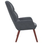 Casa si Gradina - Mobilier - Scaune si fotolii - Fotolii - Fotoliu de relaxare, gri inchis, catifea - Infinity.ro