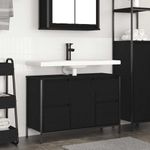 Casa si Gradina - Mobilier - Mobilier baie - Comode baie - Dulap pentru chiuveta cu sertare Stejar negru 90x34,5x60 cm - Infinity.ro