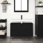 Casa si Gradina - Mobilier - Mobilier baie - Comode baie - Dulap pentru chiuveta cu sertare Stejar negru 90x34,5x60 cm - Infinity.ro