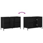 Casa si Gradina - Mobilier - Mobilier baie - Comode baie - Dulap pentru chiuveta cu sertare Stejar negru 90x34,5x60 cm - Infinity.ro