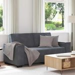 Casa si Gradina - Mobilier - Canapele si coltare - Canapele - Canapea cu 2 locuri, gri inchis, 140 cm, catifea - Infinity.ro