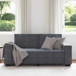 Casa si Gradina - Mobilier - Canapele si coltare - Canapele - Canapea cu 2 locuri, gri inchis, 140 cm, catifea - Infinity.ro