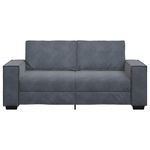 Casa si Gradina - Mobilier - Canapele si coltare - Canapele - Canapea cu 2 locuri, gri inchis, 140 cm, catifea - Infinity.ro