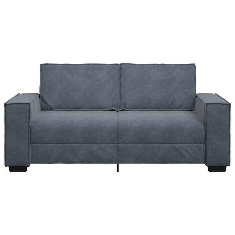 Casa si Gradina - Mobilier - Canapele si coltare - Canapele - Canapea cu 2 locuri, gri inchis, 140 cm, catifea - Infinity.ro