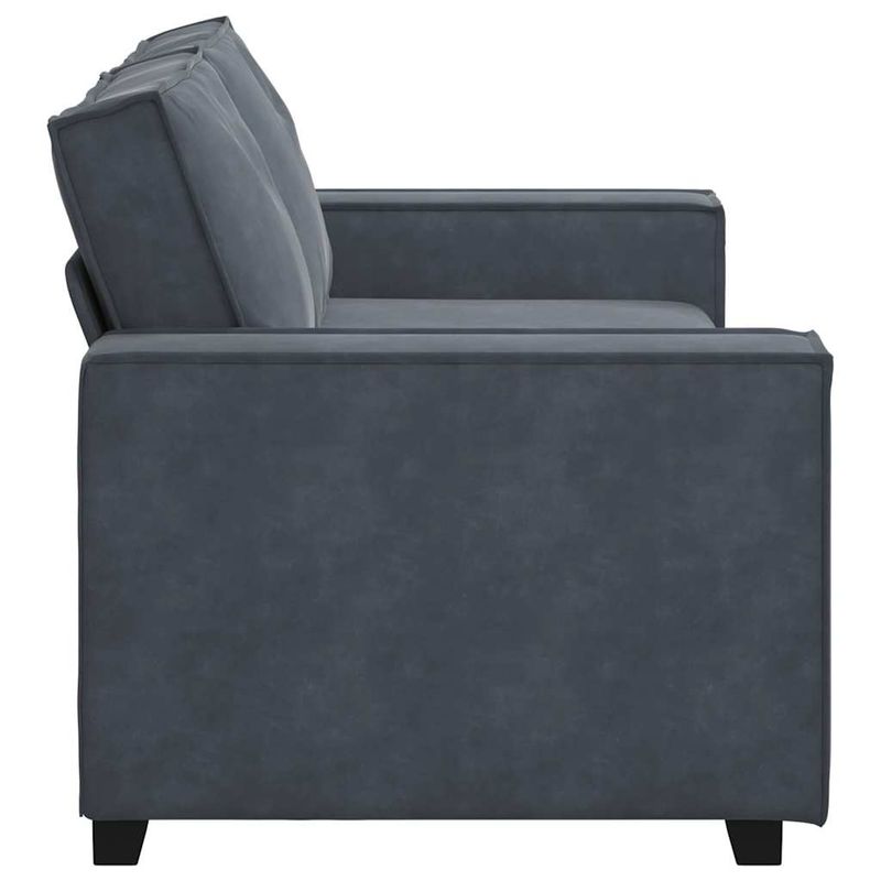 Casa si Gradina - Mobilier - Canapele si coltare - Canapele - Canapea cu 2 locuri, gri inchis, 140 cm, catifea - Infinity.ro