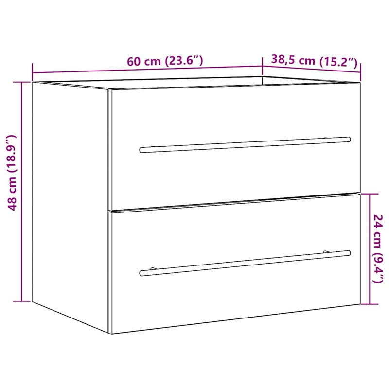 Casa si Gradina - Mobilier - Seturi de mobilier - Seturi baie - Dulap pentru chiuveta de baie Stejar Artisan Lemn prelucrat - Infinity.ro