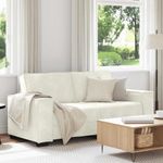 Casa si Gradina - Mobilier - Canapele si coltare - Canapele - Canapea cu 2 locuri, crem, 140 cm, catifea - Infinity.ro