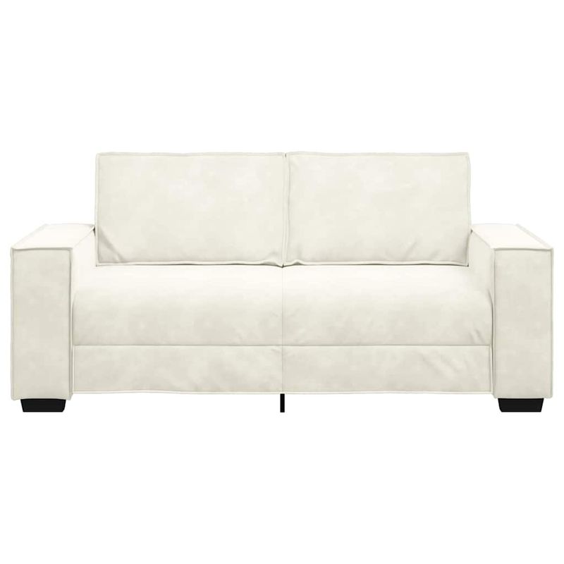 Casa si Gradina - Mobilier - Canapele si coltare - Canapele - Canapea cu 2 locuri, crem, 140 cm, catifea - Infinity.ro