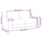Casa si Gradina - Mobilier - Canapele si coltare - Canapele - Canapea cu 2 locuri, crem, 140 cm, catifea - Infinity.ro