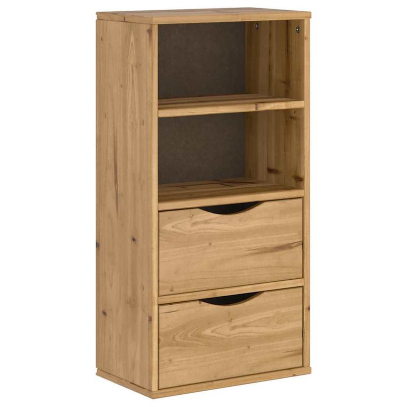 Casa si Gradina - Mobilier - Comode si corpuri - Comode - Unitati TV 5 piese cu depozitare „ODDA” din lemn masiv de pin, model 5 rafturi 5 sertare - Infinity.ro