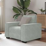 Casa si Gradina - Mobilier - Canapele si coltare - Canapele - Canapea scaun gri deschis 59 cm catifea - Infinity.ro