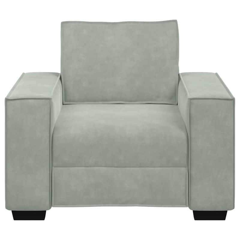 Casa si Gradina - Mobilier - Canapele si coltare - Canapele - Canapea scaun gri deschis 59 cm catifea - Infinity.ro