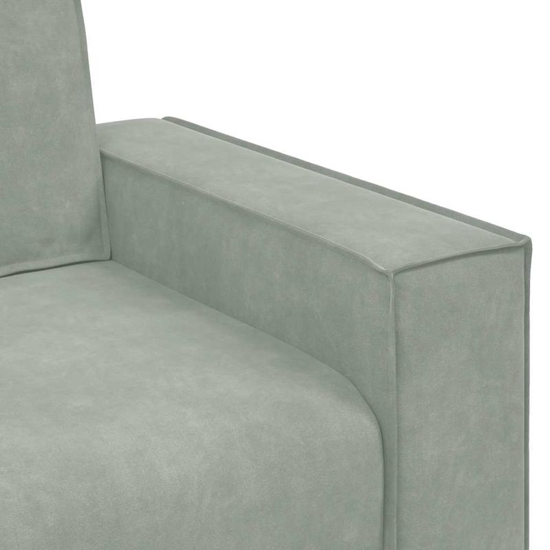 Casa si Gradina - Mobilier - Canapele si coltare - Canapele - Canapea scaun gri deschis 59 cm catifea - Infinity.ro