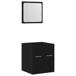 Casa si Gradina - Mobilier - Seturi de mobilier - Seturi baie - Set de mobilier de baie din 2 piese din lemn de stejar negru - Infinity.ro
