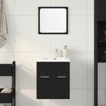 Casa si Gradina - Mobilier - Seturi de mobilier - Seturi baie - Set de mobilier de baie din 2 piese din lemn de stejar negru - Infinity.ro