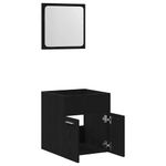 Casa si Gradina - Mobilier - Seturi de mobilier - Seturi baie - Set de mobilier de baie din 2 piese din lemn de stejar negru - Infinity.ro