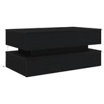 Casa si Gradina - Mobilier - Mese si birouri - Masute de cafea - Masuta de cafea cu lumini LED Stejar negru 90x50x40 cm - Infinity.ro