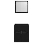 Casa si Gradina - Mobilier - Seturi de mobilier - Seturi baie - Set de mobilier de baie din 2 piese din lemn de stejar negru - Infinity.ro