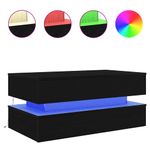 Casa si Gradina - Mobilier - Mese si birouri - Masute de cafea - Masuta de cafea cu lumini LED Stejar negru 90x50x40 cm - Infinity.ro
