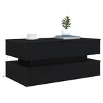 Casa si Gradina - Mobilier - Mese si birouri - Masute de cafea - Masuta de cafea cu lumini LED Stejar negru 90x50x40 cm - Infinity.ro