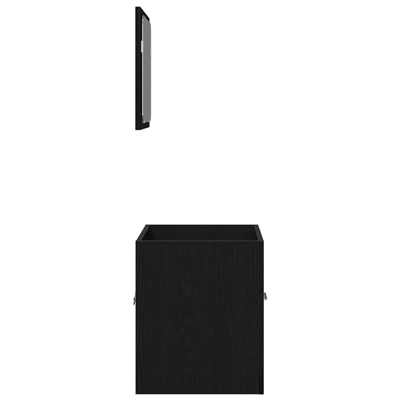 Casa si Gradina - Mobilier - Seturi de mobilier - Seturi baie - Set de mobilier de baie din 2 piese din lemn de stejar negru - Infinity.ro