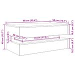 Casa si Gradina - Mobilier - Mese si birouri - Masute de cafea - Masuta de cafea cu lumini LED Stejar negru 90x50x40 cm - Infinity.ro