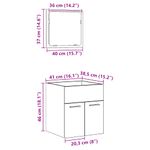 Casa si Gradina - Mobilier - Seturi de mobilier - Seturi baie - Set de mobilier de baie din 2 piese din lemn de stejar negru - Infinity.ro
