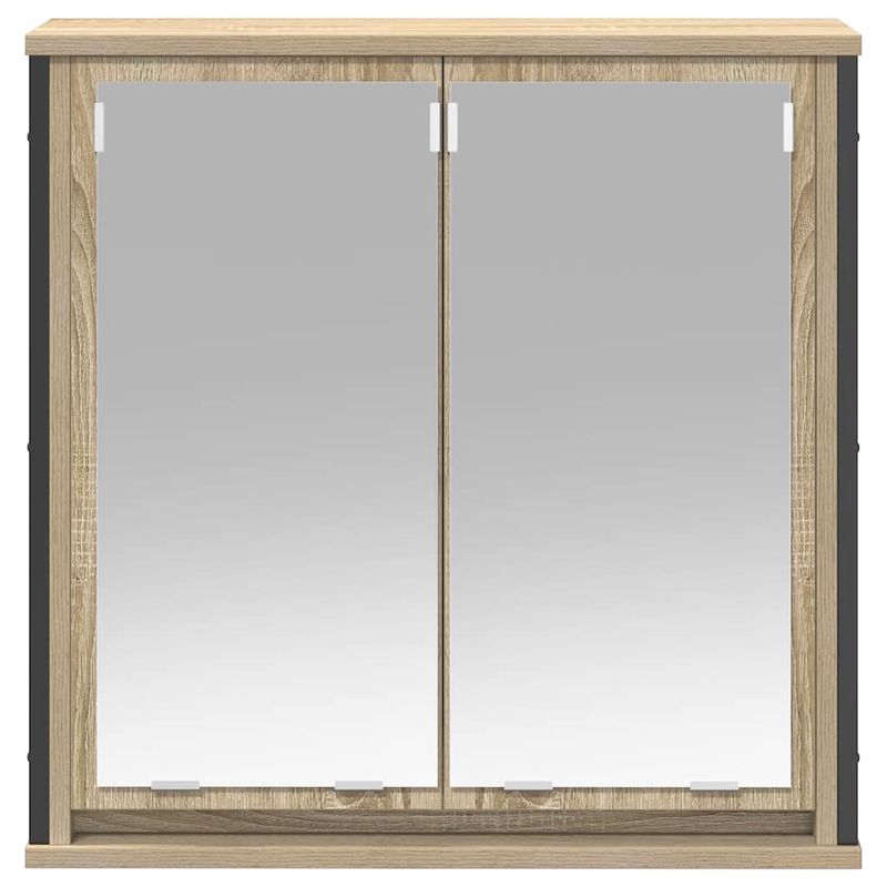 Casa si Gradina - Mobilier - Mobilier baie - Corpuri baie - Dulap de baie cu oglinda Stejar Sonoma 60x21x60 cm - Infinity.ro