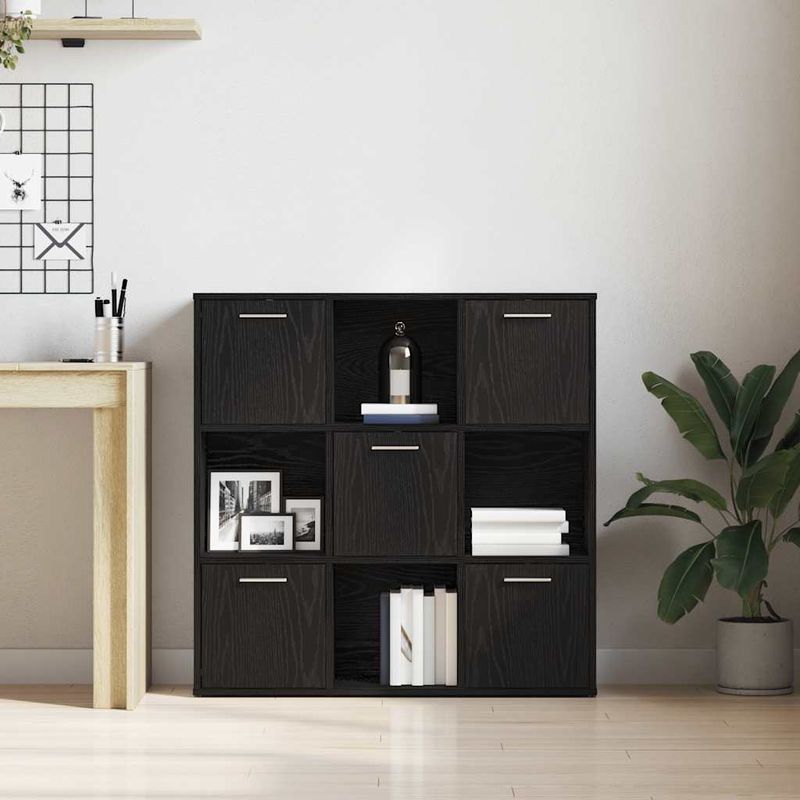 Casa si Gradina - Mobilier - Biblioteci si rafturi - Biblioteci - Biblioteca, stejar negru, 90x28x90 cm, lemn prelucrat - Infinity.ro