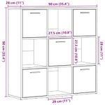 Casa si Gradina - Mobilier - Biblioteci si rafturi - Biblioteci - Biblioteca, stejar negru, 90x28x90 cm, lemn prelucrat - Infinity.ro