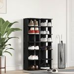 Casa si Gradina - Mobilier - Organizare si depozitare - Organizator incaltaminte - Pantofare, 2 buc., stejar negru, 25x27x102 cm, lemn prelucrat - Infinity.ro