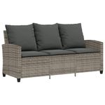 Casa si Gradina - Gradina si terasa - Mobilier exterior - Seturi mobila gradina - Set mobilier gradina cu perne, 6 piese, gri, poliratan - Infinity.ro