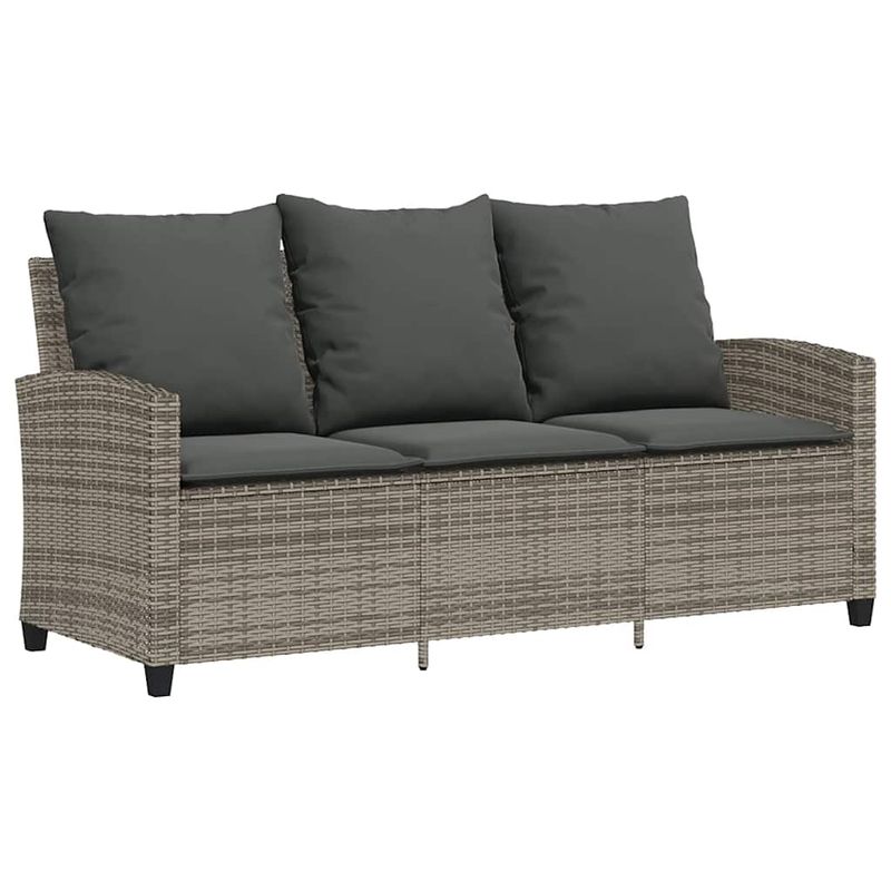 Casa si Gradina - Gradina si terasa - Mobilier exterior - Seturi mobila gradina - Set mobilier gradina cu perne, 6 piese, gri, poliratan - Infinity.ro