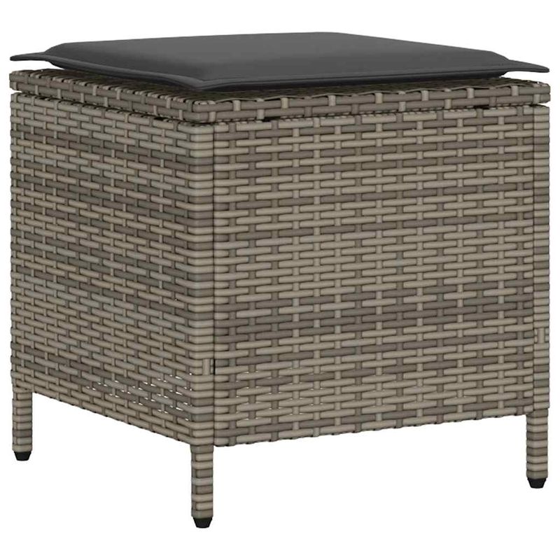 Casa si Gradina - Gradina si terasa - Mobilier exterior - Seturi mobila gradina - Set mobilier gradina cu perne, 6 piese, gri, poliratan - Infinity.ro