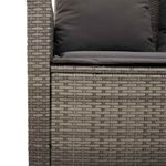 Casa si Gradina - Gradina si terasa - Mobilier exterior - Seturi mobila gradina - Set mobilier gradina cu perne, 6 piese, gri, poliratan - Infinity.ro