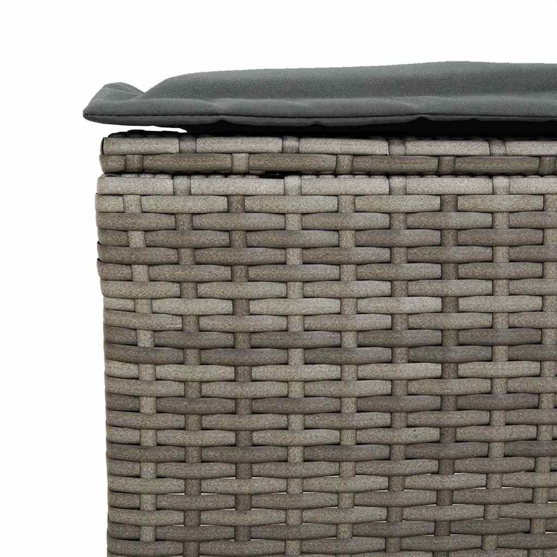 Casa si Gradina - Gradina si terasa - Mobilier exterior - Seturi mobila gradina - Set mobilier gradina cu perne, 6 piese, gri, poliratan - Infinity.ro