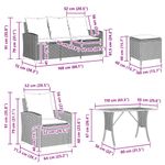 Casa si Gradina - Gradina si terasa - Mobilier exterior - Seturi mobila gradina - Set mobilier gradina cu perne, 6 piese, gri, poliratan - Infinity.ro