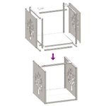 Casa si Gradina - Termice - Sobe, Seminee si accesorii - Accesorii seminee si sobe - Suport pentru lemne de foc 40x40x40 cm otel inoxidabil - Infinity.ro