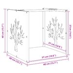 Casa si Gradina - Termice - Sobe, Seminee si accesorii - Accesorii seminee si sobe - Suport pentru lemne de foc 40x40x40 cm otel inoxidabil - Infinity.ro